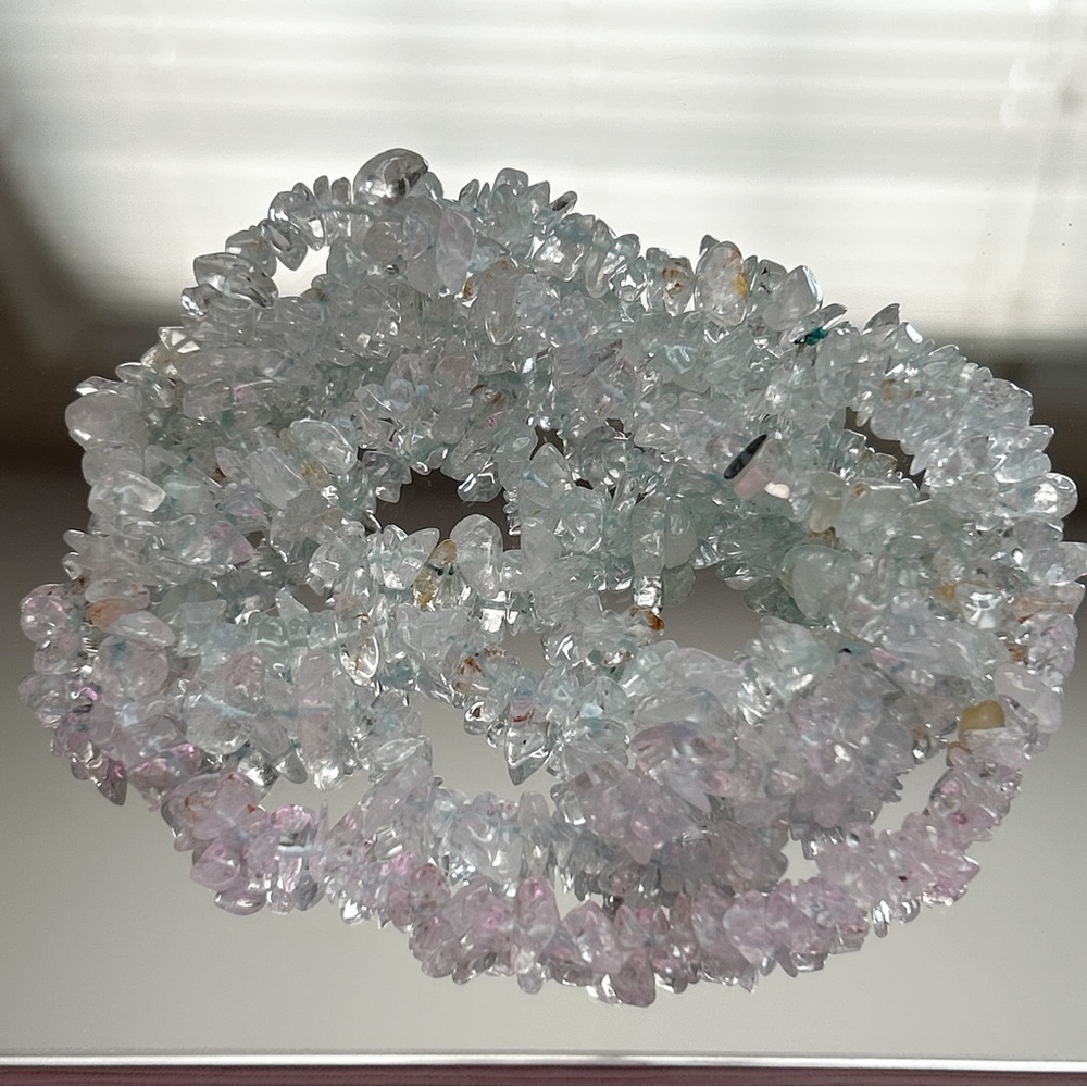 Raw Aquamarine Gemstone Necklace - Picture 5 of 11